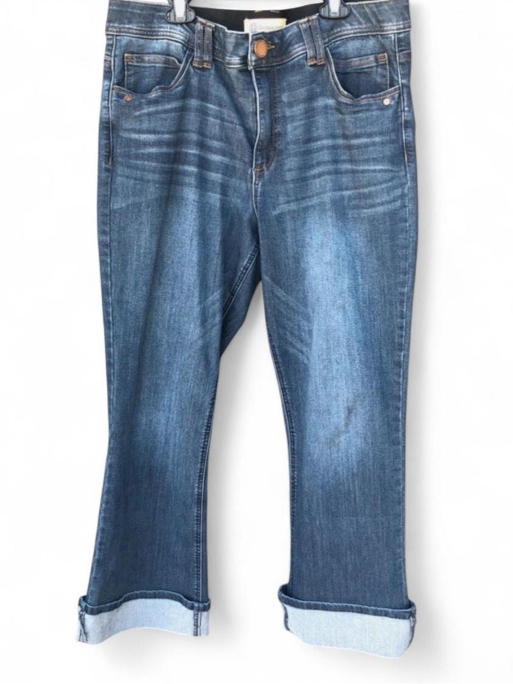Democracy Women's Blue Cropped Jeans with Cuff